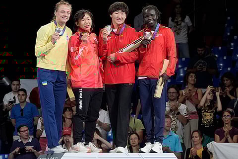 Paris Olympics Women's freestyle 62kg wrestling: Ukraine's Iryna Koliadenko, silver, Japan's Sakura Motoki, gold, Kyrgyzstan's Aisuluu Tynybekova, Norway's Grace Jacob Bullen, bronze